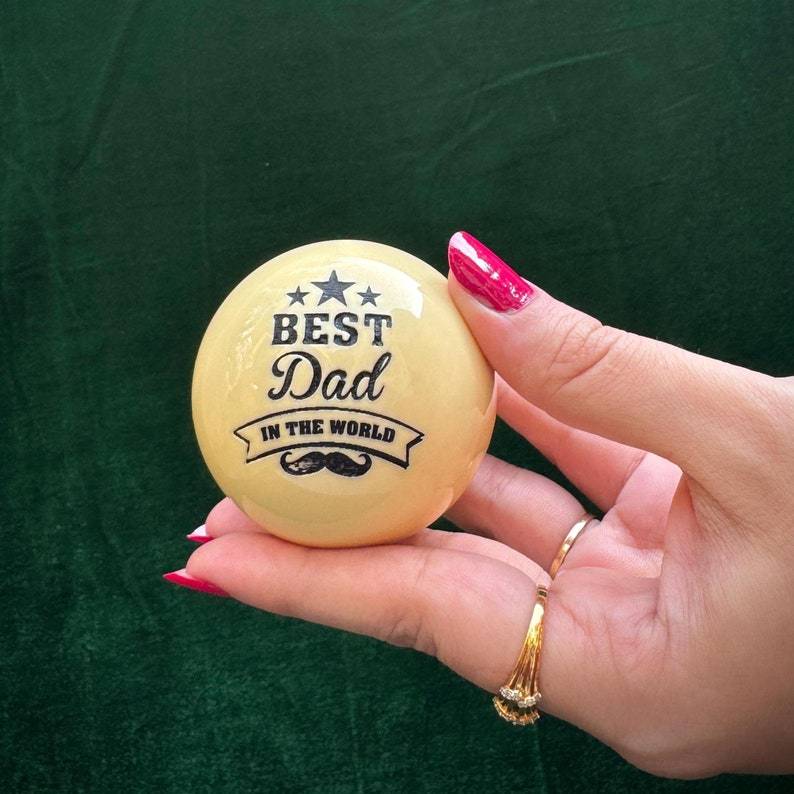 Personalized Snooker/Billiards Cue Ball - Great Gift For Dad, Gift For Him, Boyfriend Gift, Anniversary Gifts, Gift For Husband