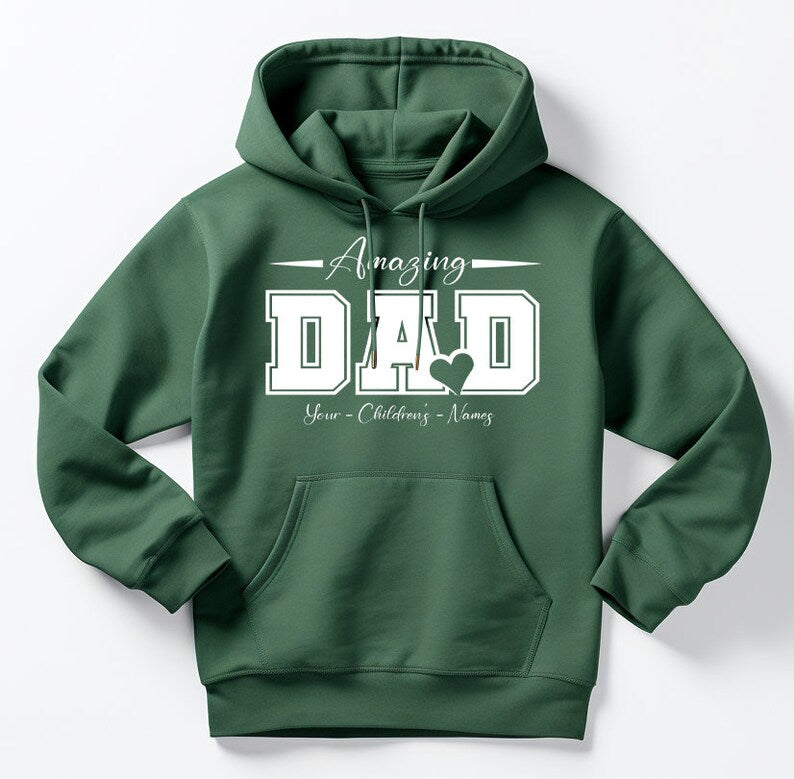 Personalized dad hoodie, Custom Father's Hoodie, Winter Gift for Dad
