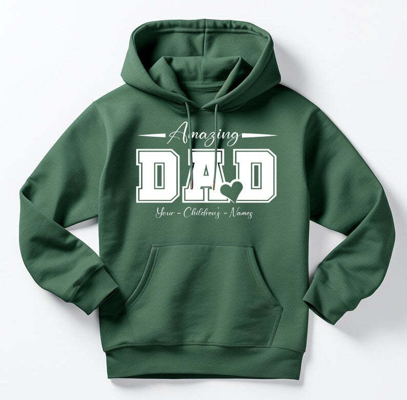 Personalized dad hoodie, Custom Father's Hoodie, Winter Gift for Dad