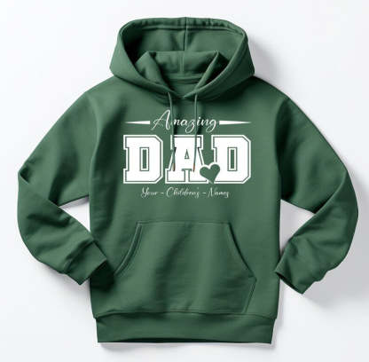 Personalized dad hoodie, Custom Father's Hoodie, Winter Gift for Dad