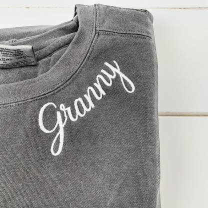 Custom Embroidered Mimi Sweatshirt with Grandkids Name