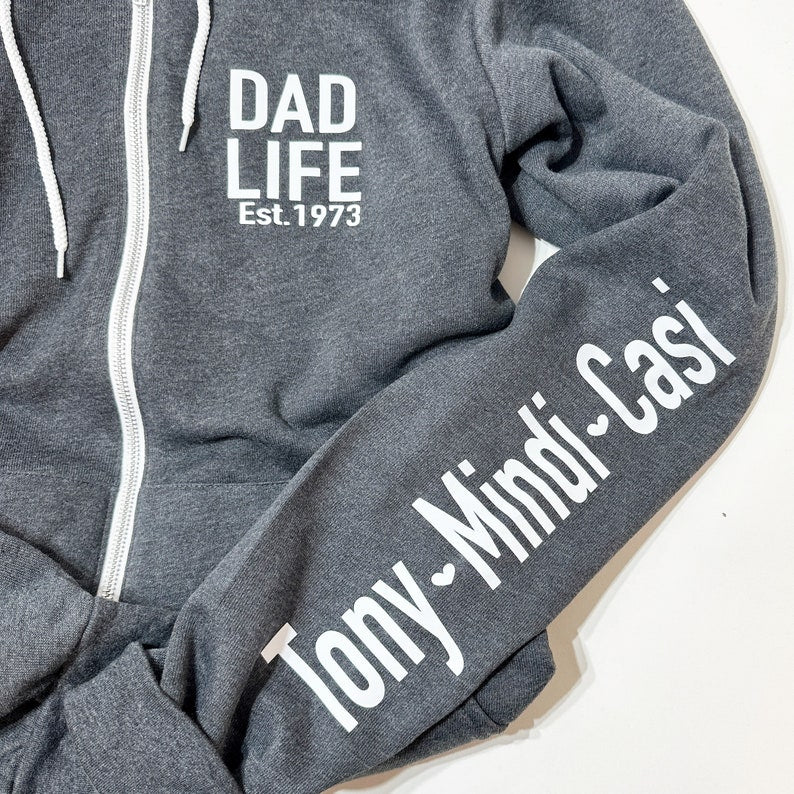 Dad Sweatshirt Hoodie, Dad Zip Up, Personalized Gifts, Father’s Day Gift