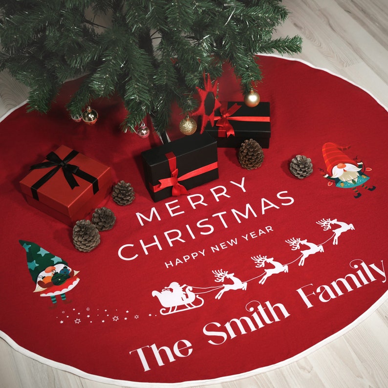 Custom Christmas Holiday Home Decor Custom Tree Skirt