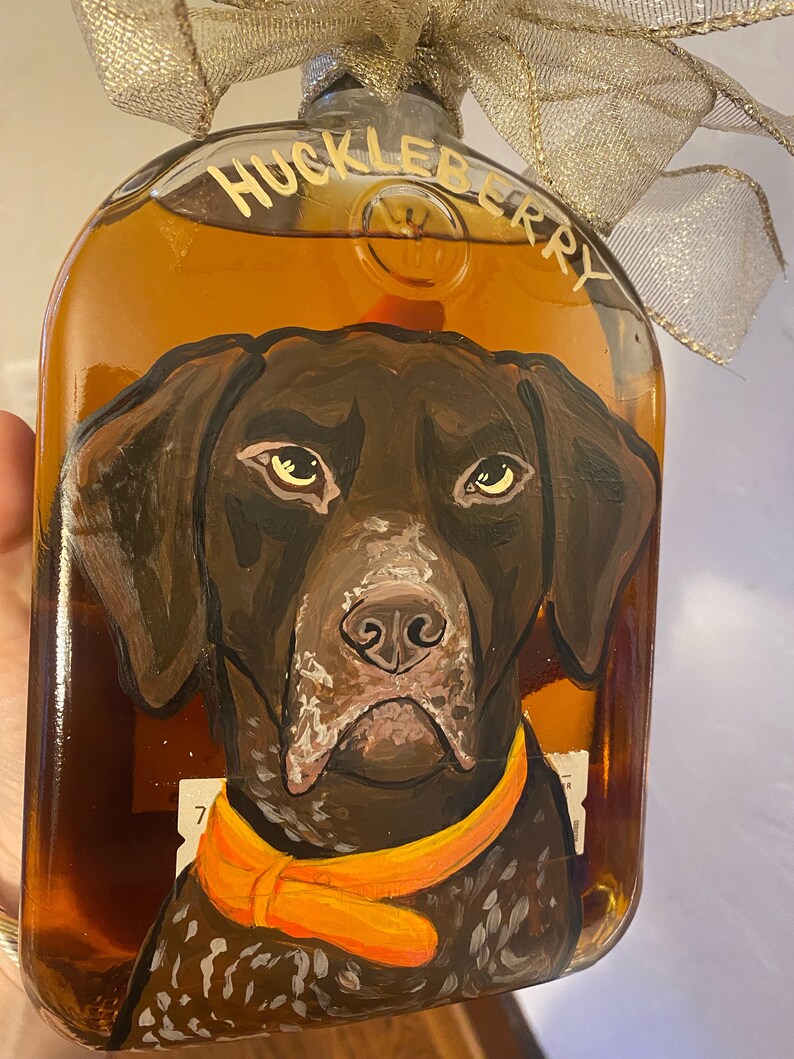 Personalized Pet Painting Whiskey Bottle - Gift For Pet Lovers