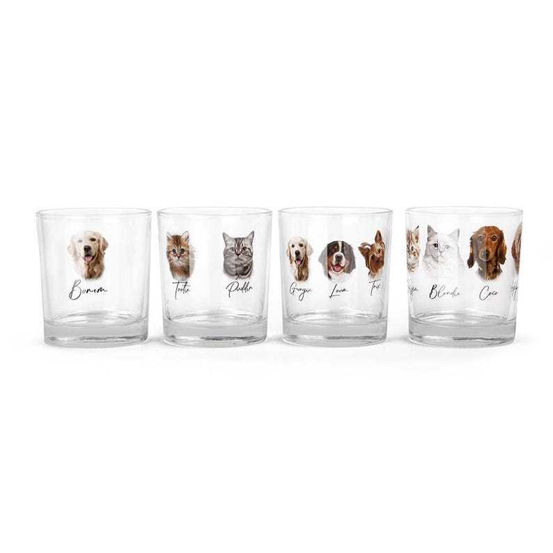 Custom Pet Bar Glass,Pet Photo Whiskey Glass