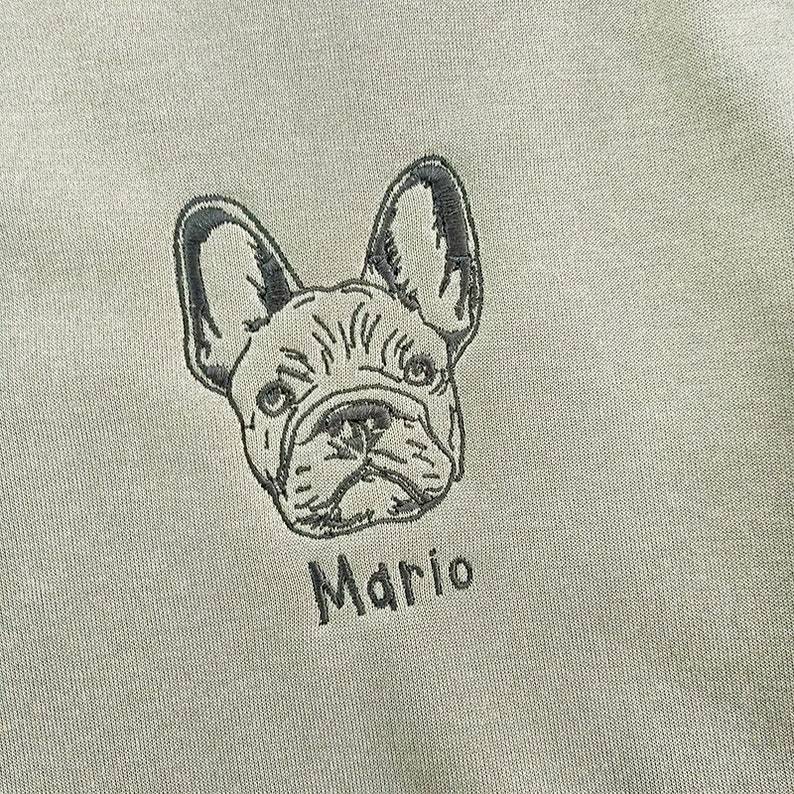 Personalized Pet Face Name Portraits Photo Sweatshirt – Custom Pet Lover Apparel