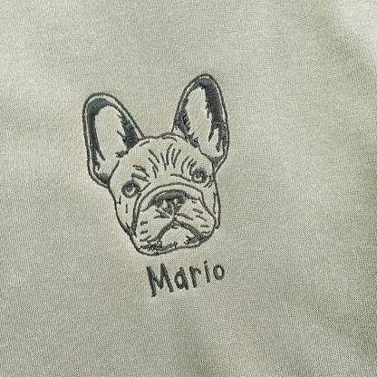 Personalized Pet Face Name Portraits Photo Sweatshirt – Custom Pet Lover Apparel