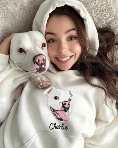 Custom Pet Embroidery | embroider your pet, custom pet embroidered sweatshirt, personalized pet embroidery shirt, Christmas gifts