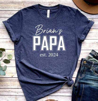 Custom Dad Shirt with Kid Names, Father's Day Gift