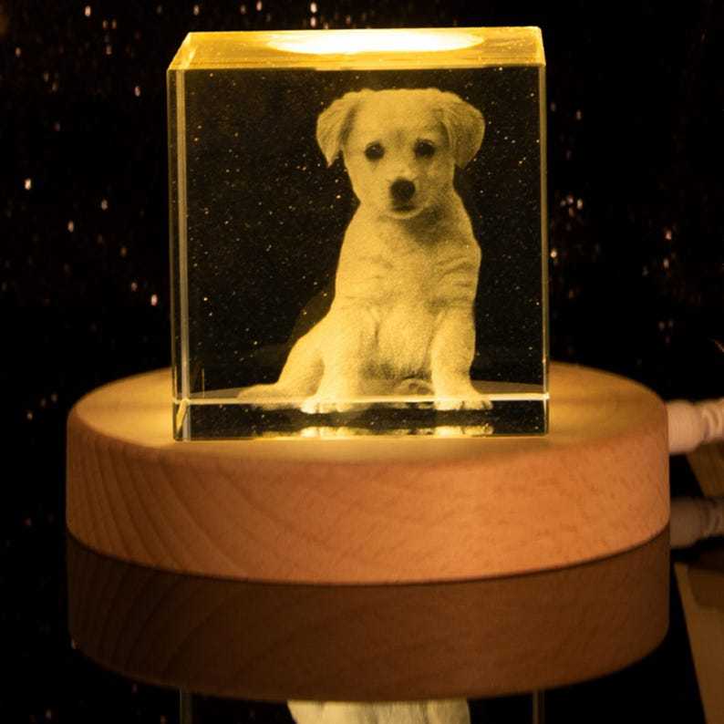 Custom Engraved 3d Crystal Picture Gift For Pets Couples Parents,Christmas Gifts,Perfect Gifts