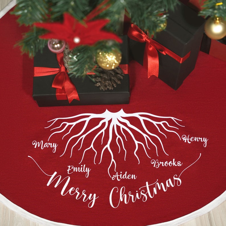 Custom Christmas Holiday Home Decor Custom Tree Skirt