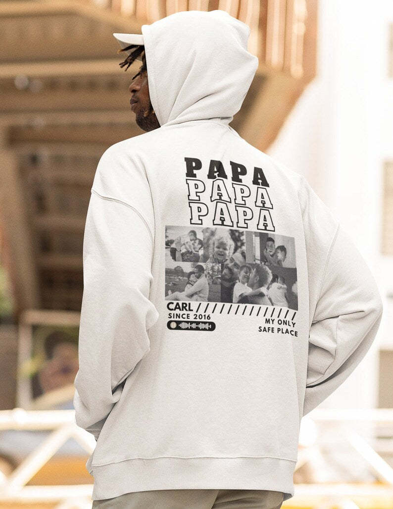 Custom Vintage Photo Unique Gift for Dad Hoodie