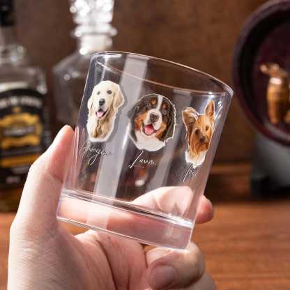 Custom Pet Bar Glass,Pet Photo Whiskey Glass