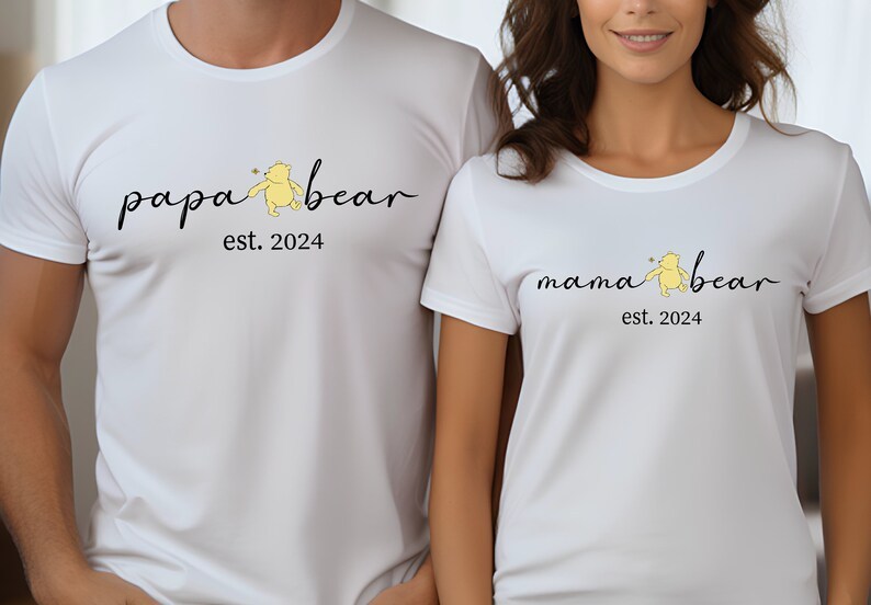 Personalized Papa Bear Shirt, Est With Kid Name Shirt, Gift For Papa, Papa Shirt