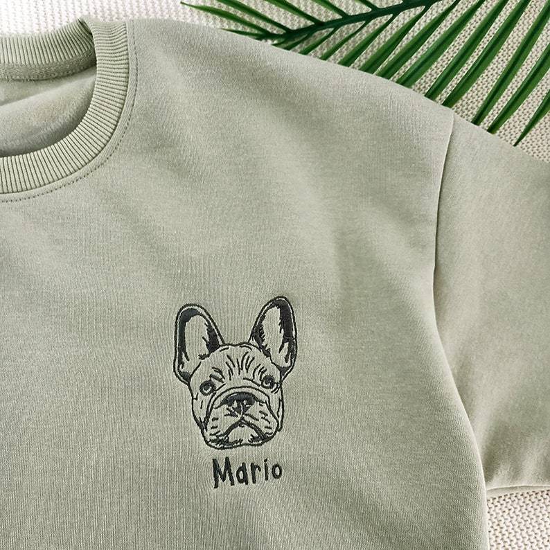 Personalized Pet Face Name Portraits Photo Sweatshirt – Custom Pet Lover Apparel
