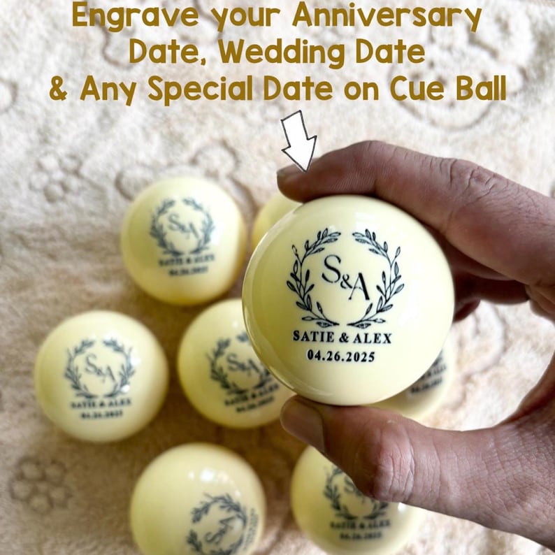 Engraved Cue Ball, Billiards Cue Ball, Best Gift For Dad, Father Day Gifts