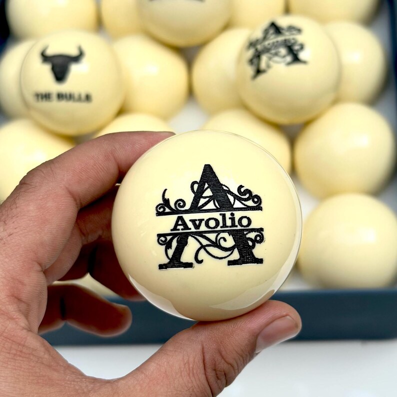 Personalized Pool Cue Ball Billiards Ball Engraved Ball Gift For Dad Gift For Him Your Own Handwritting On Cue Ball