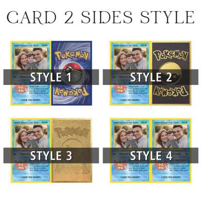 Custom Photo Pokemon Card, Pokemon Father's Day Card, Gifts For Dad, Best Dad Ever Wallet Card