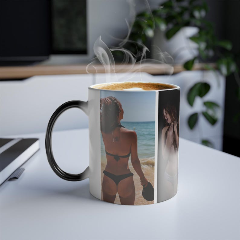 Custom Boudoir Photo Mug | Color morphing magic Mug, Couple Anniversary Valentine gift