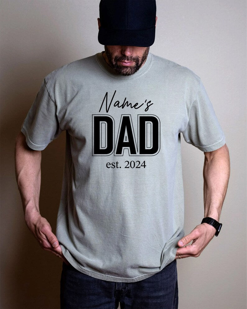 Custom Dad Shirt with Kid Names, Father's Day Gift