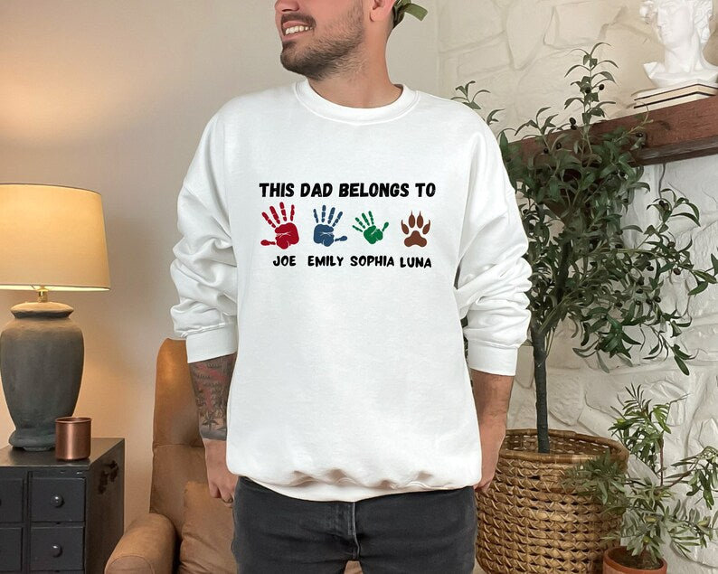 This Dad Belongs To Hoodie, Father's Day Gift, Father's Day Sweatshirt