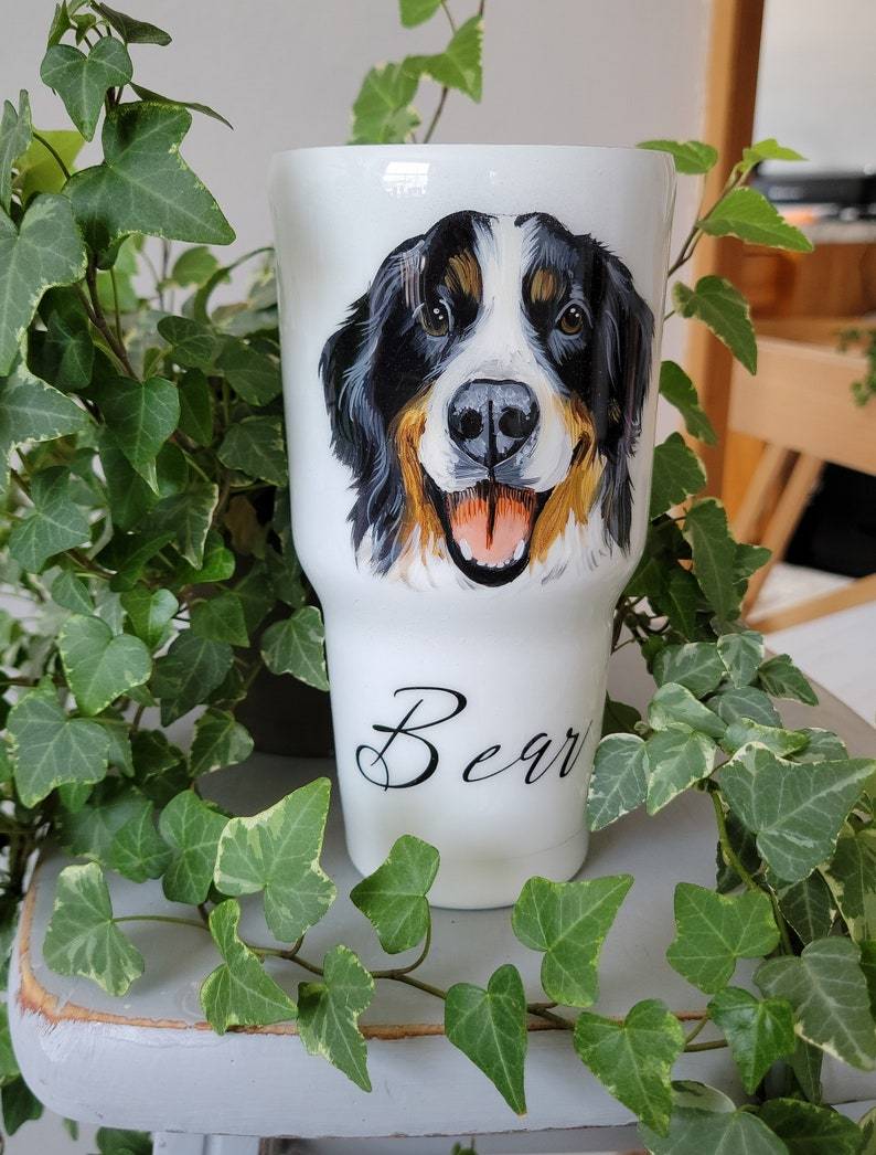 Personalized Hand Painted Pet Portrait Tumblers