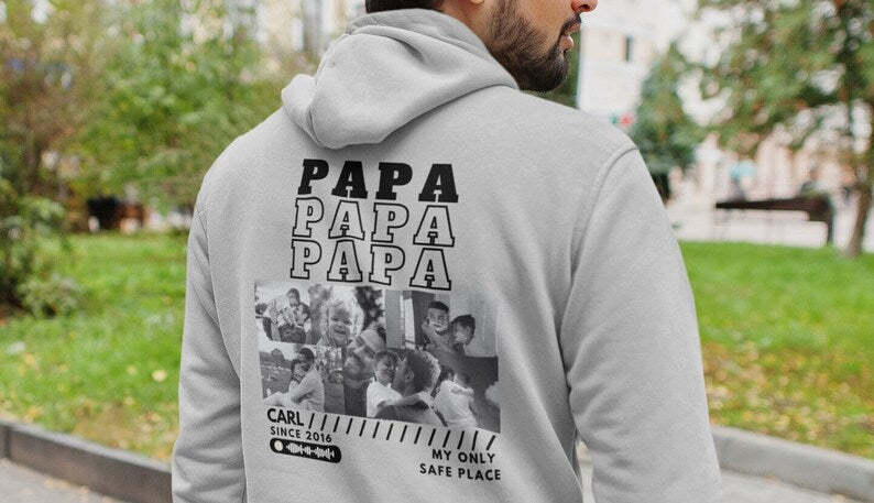 Custom Vintage Photo Unique Gift for Dad Hoodie
