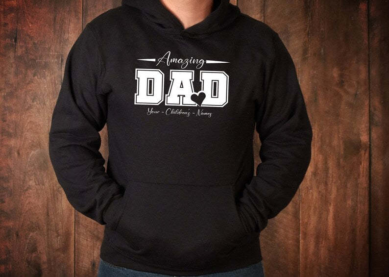 Personalized dad hoodie, Custom Father's Hoodie, Winter Gift for Dad