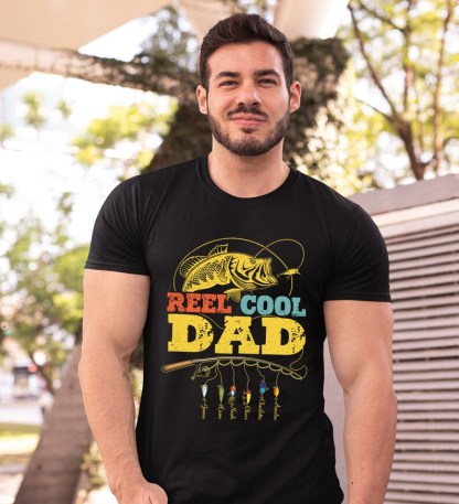 Personalized Reel Cool Dad Fishing Shirt, Vintage Dad Shirts