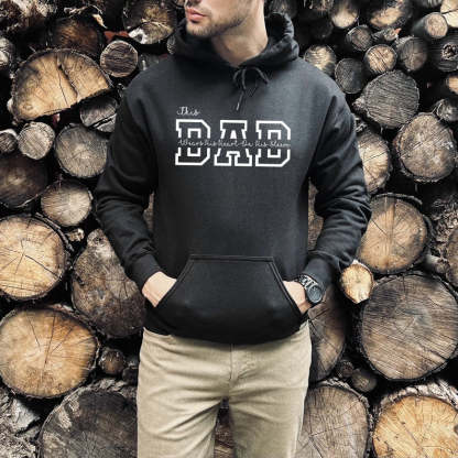 Personalized Dad Long Sleeve Hoodie, Custom Dad Hoodie With Kids Names, Gift for Dad