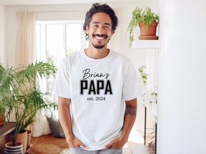 Custom Dad Shirt with Kid Names, Father's Day Gift