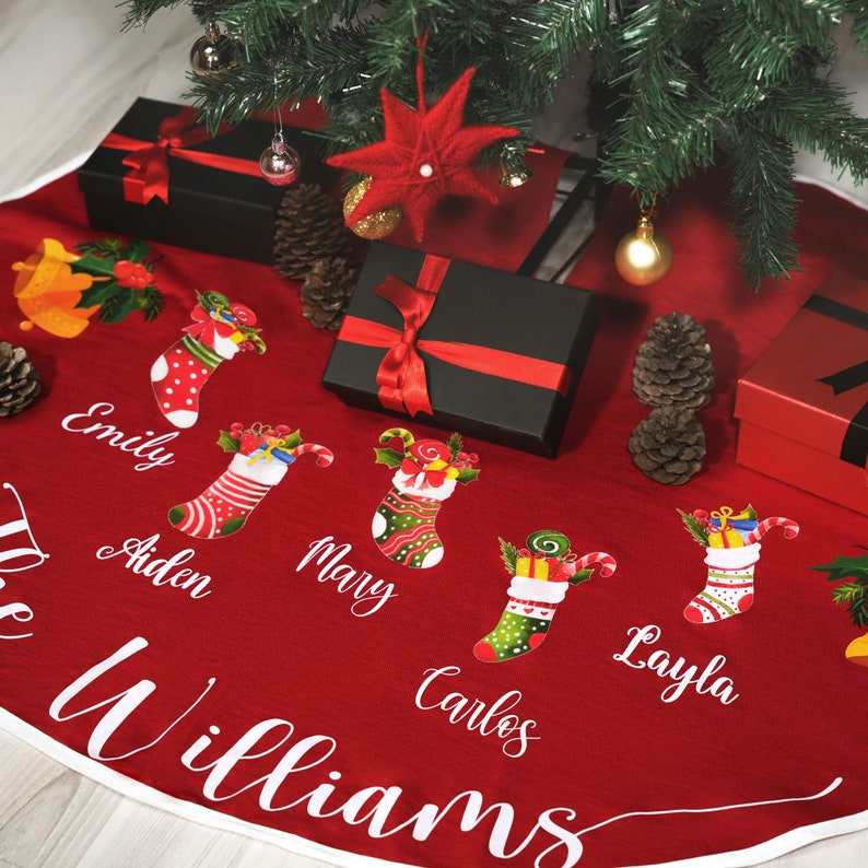 Custom Christmas Holiday Home Decor Custom Tree Skirt