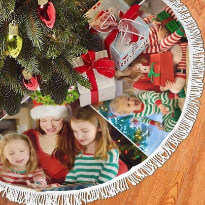 Custom Personalized Photo Christmas Tree Skirt