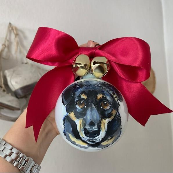 Personalized Christmas Pet Pirtrait Ornament