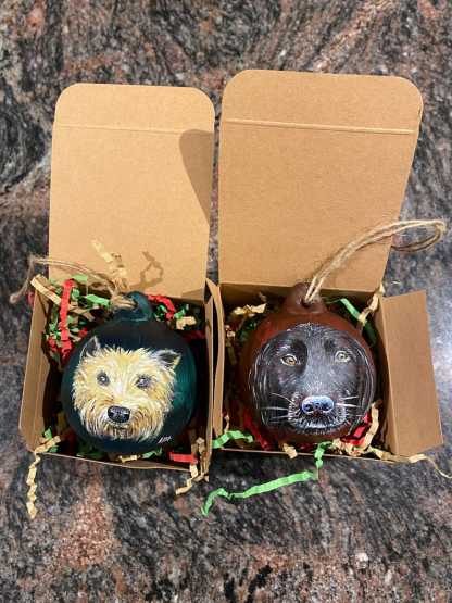 Custom Handpainted Pet Christmas Bauble