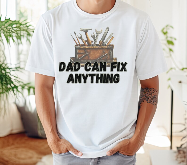 Custom Dad Toolbox shirt, Dad Can Fix Anything Shirt, Work Dad Shirt, Dad's Garage Shirt