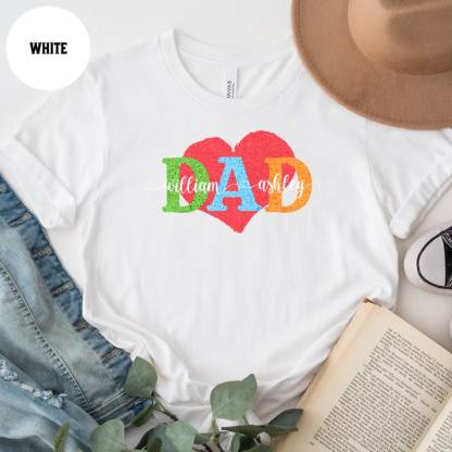 Custom Dad T-Shirt With Names, Personalized Dad T-shirt