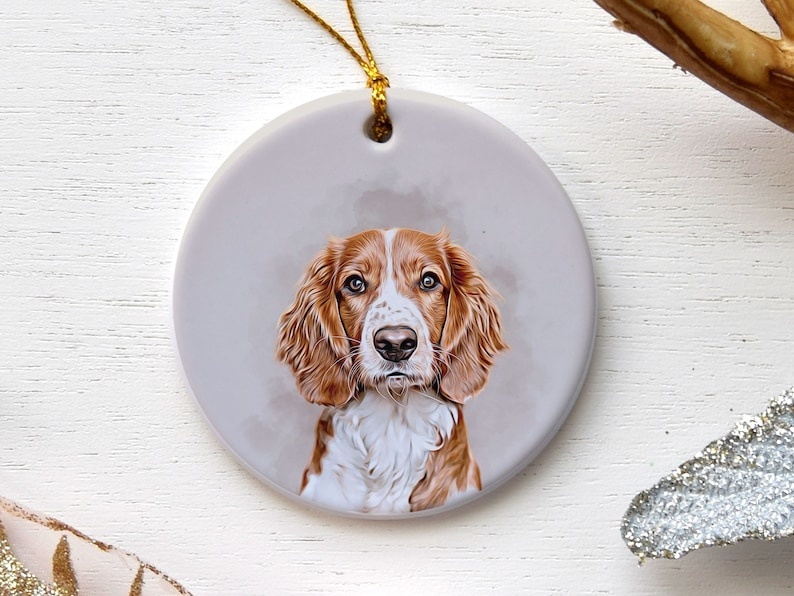 Personalized Pet Portrait Watercolor Ornament