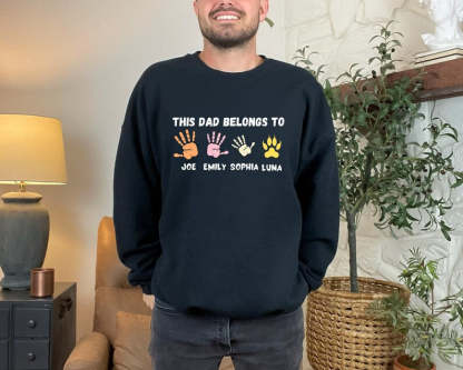 This Dad Belongs To Hoodie, Father's Day Gift, Father's Day Sweatshirt