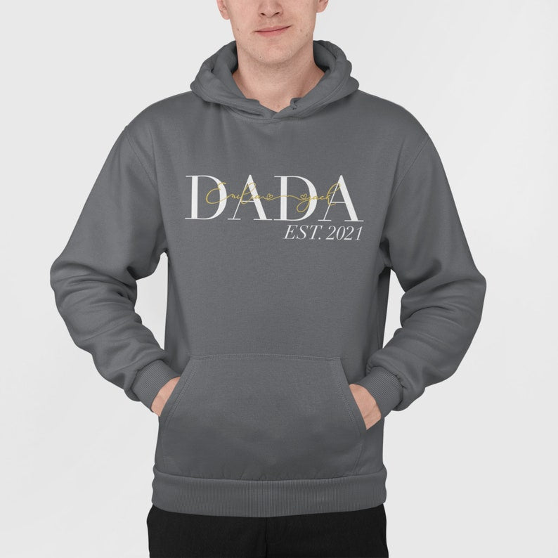 Custom Dad Hoodie with kids names Personalized Dad Hoodie Fathers Day Gift