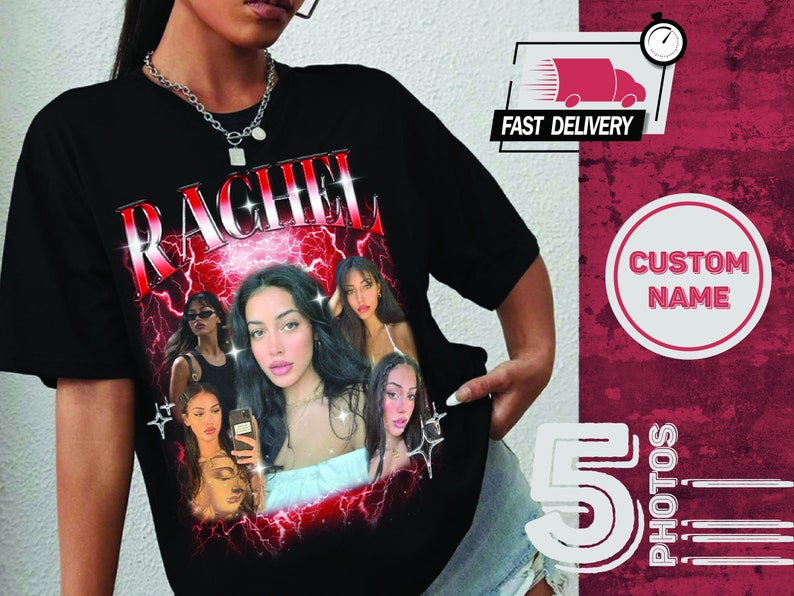 Custom Photo Vintage Tee For Girlfriend/Boyfriend