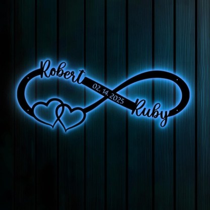 Custom Metal Wall Art, Personalized Wedding Gift for Couple