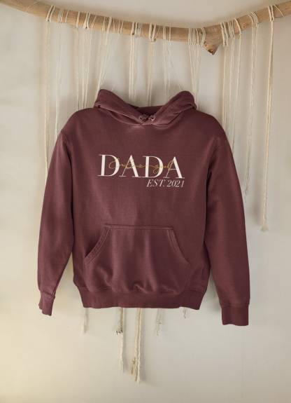 Custom Dad Hoodie with kids names Personalized Dad Hoodie Fathers Day Gift