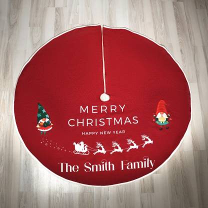 Custom Christmas Holiday Home Decor Custom Tree Skirt