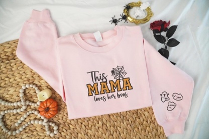 Custom Embroidered This Mama Loves Her Boos Sweatshirt