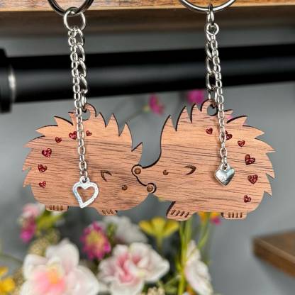 Interlocking Animal Couple Keychains – Personalized Matching Gift