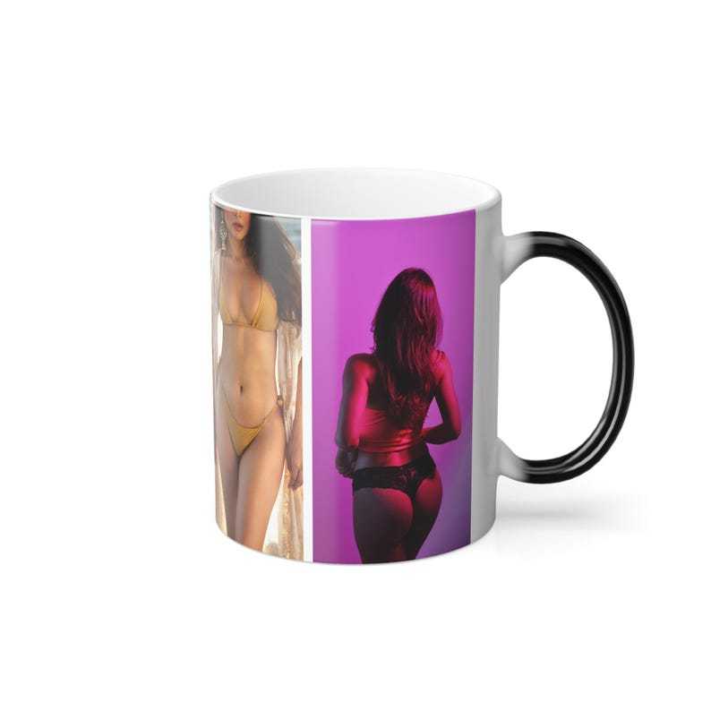 Custom Boudoir Photo Mug | Color morphing magic Mug, Couple Anniversary Valentine gift