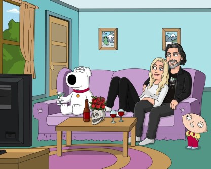 Personalized Family Portrait Photo Cartoon Illustration