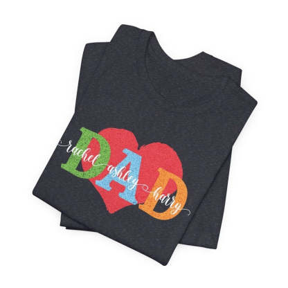 Custom Dad T-Shirt With Names, Personalized Dad T-shirt
