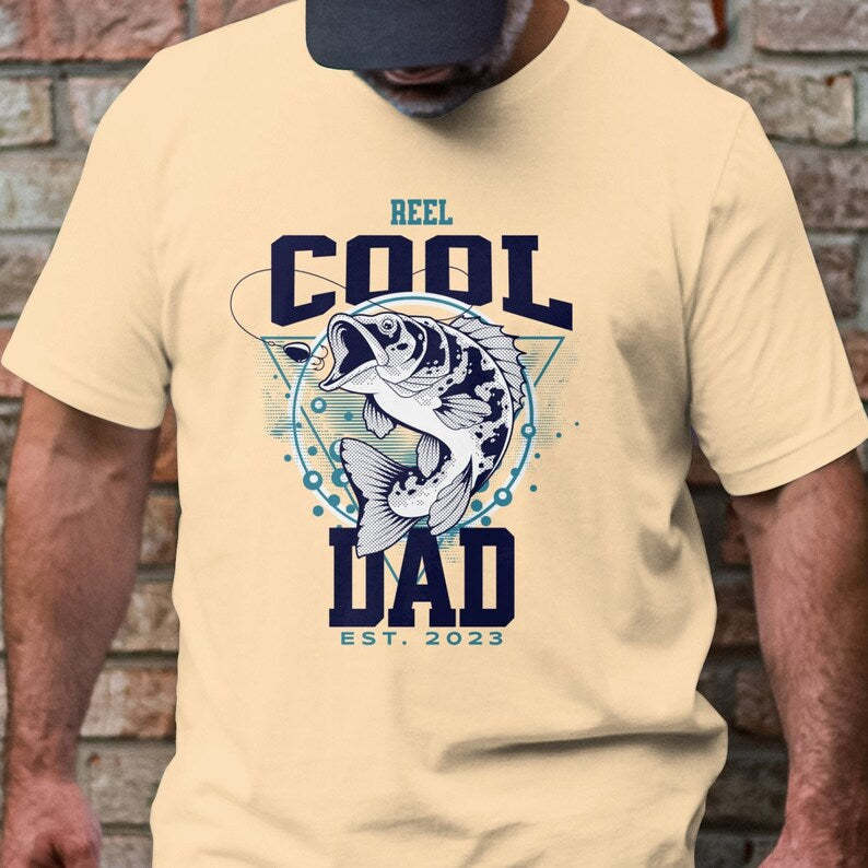 Reel Cool Dad Shirt, Daddy's Fishing Buddy T-Shirt, Dad Fisherman, Gift from Kid, Fathers Day Present